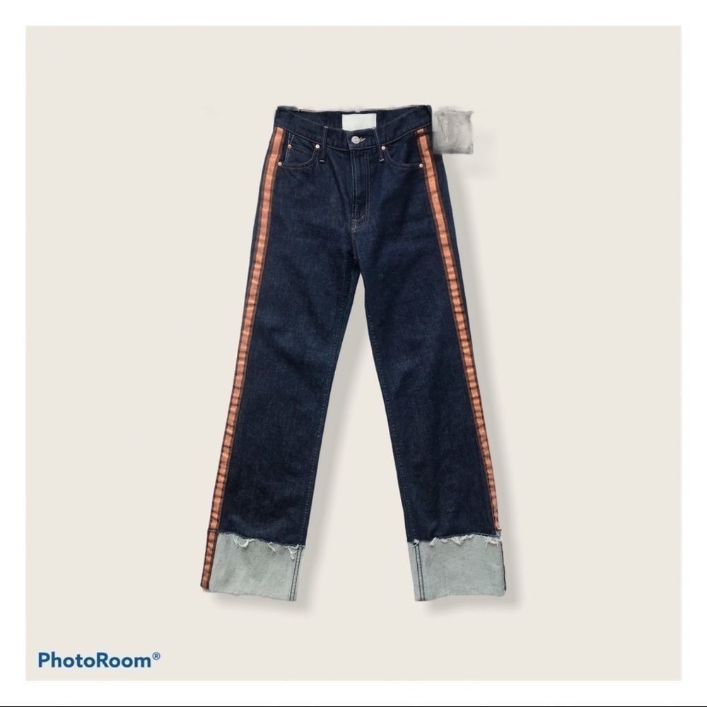 Mother Duster Cuff Fray Jeans
